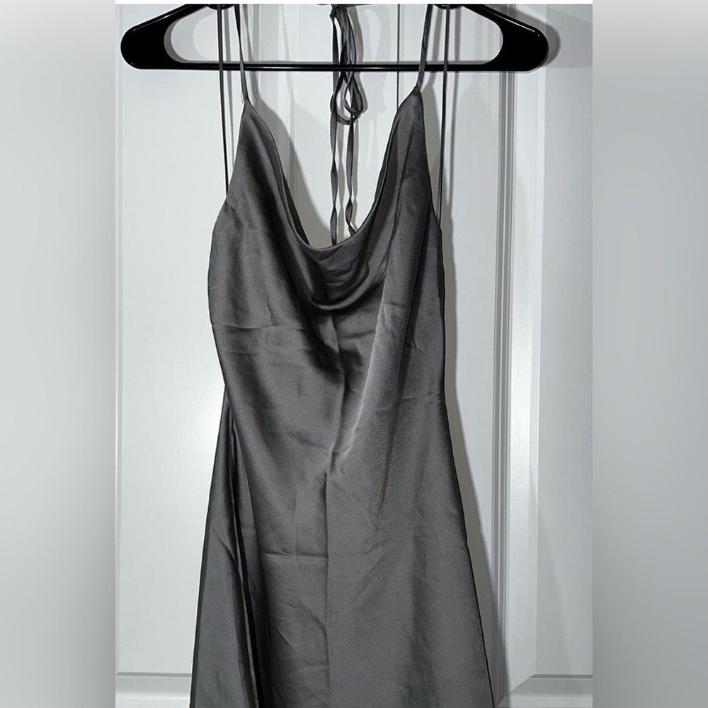 NWT Abercrombie & Fitch Women's Grey and Silver mini Dress